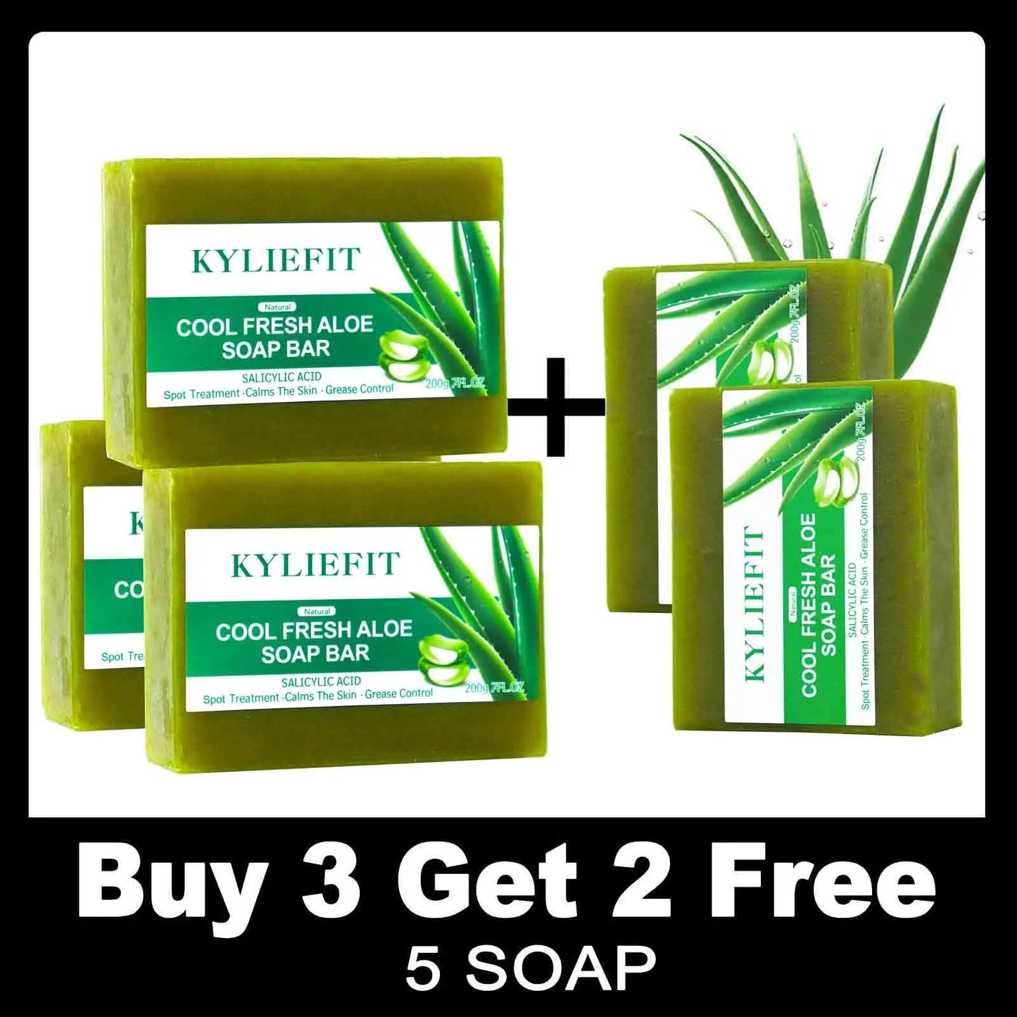 AILKE Aloe Vera Whitening Soap for Acne and Radiant Skin