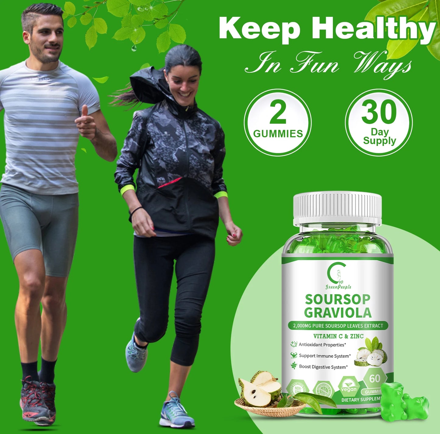 MINCH Soursop Gummies Immunity Digestion And Skin Health