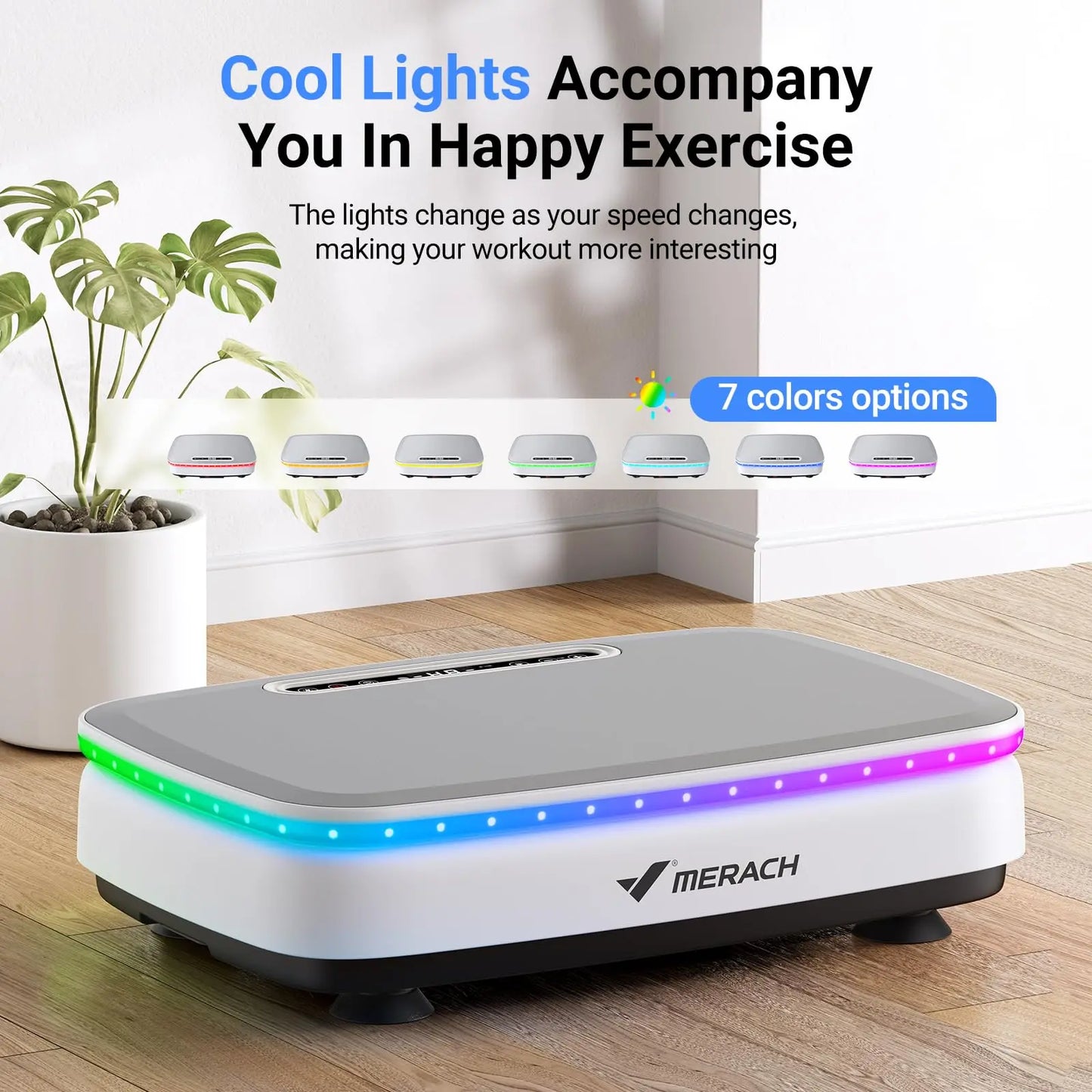 Merach Vibration Plate Exercise Machine For Whole-Body Toning Lymphatic Drainage