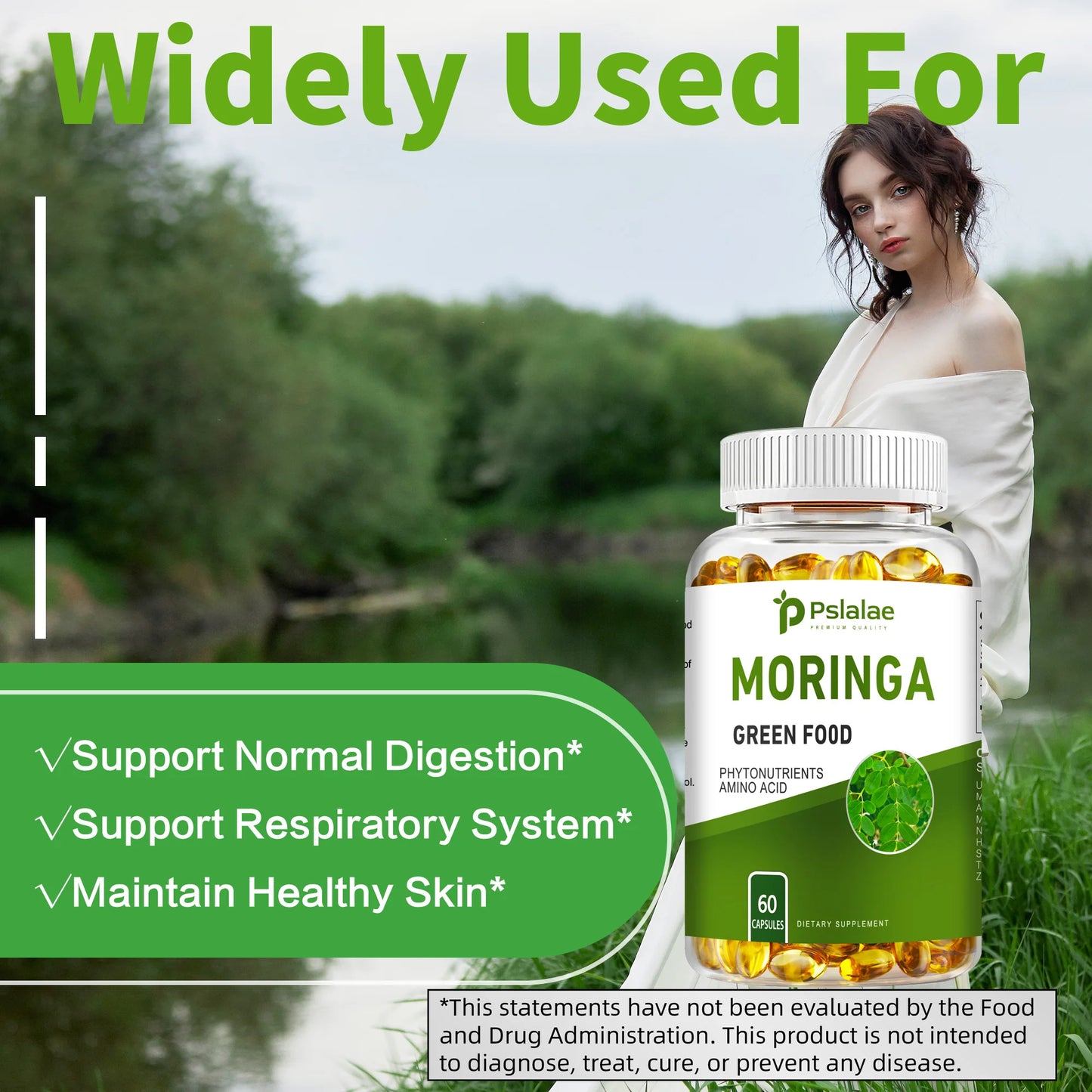 Pslalae Moringa Capsules For Digestion Immune And Brain Health