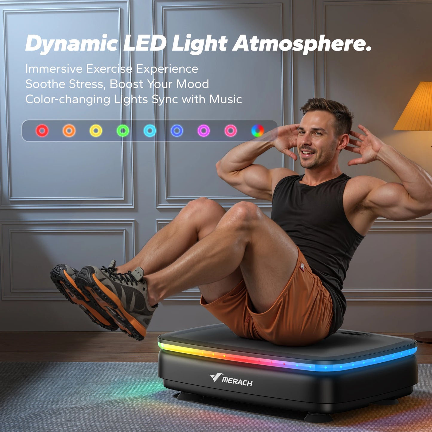 Merach Vibration Plate Exercise Machine For Whole-Body Toning Lymphatic Drainage