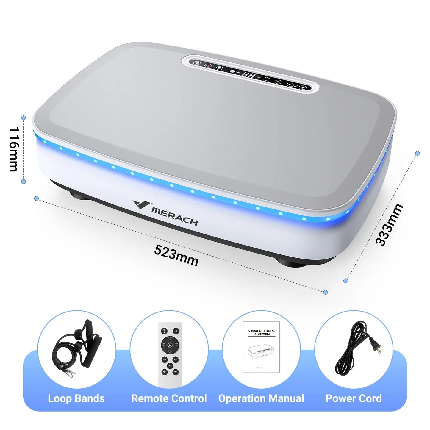 Merach Vibration Plate Exercise Machine For Whole-Body Toning Lymphatic Drainage