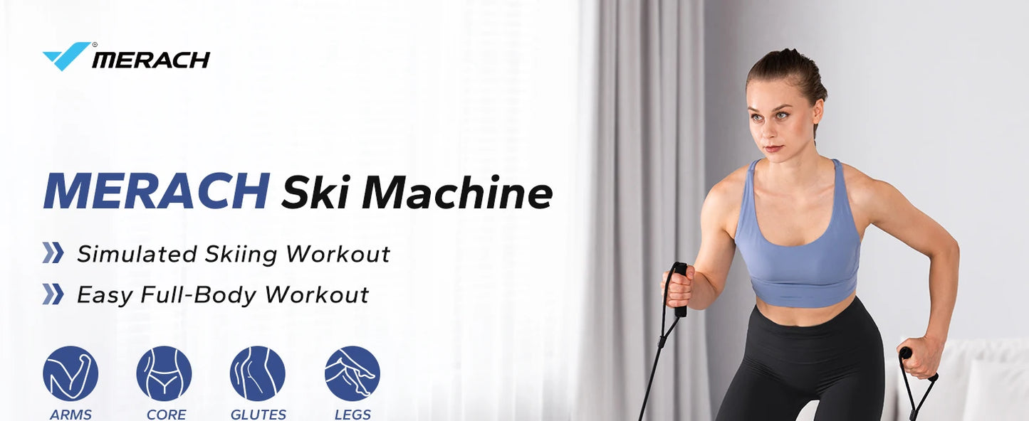 MERACH Ski Machine Simulated Ski Training Full Body Cardio Fitness