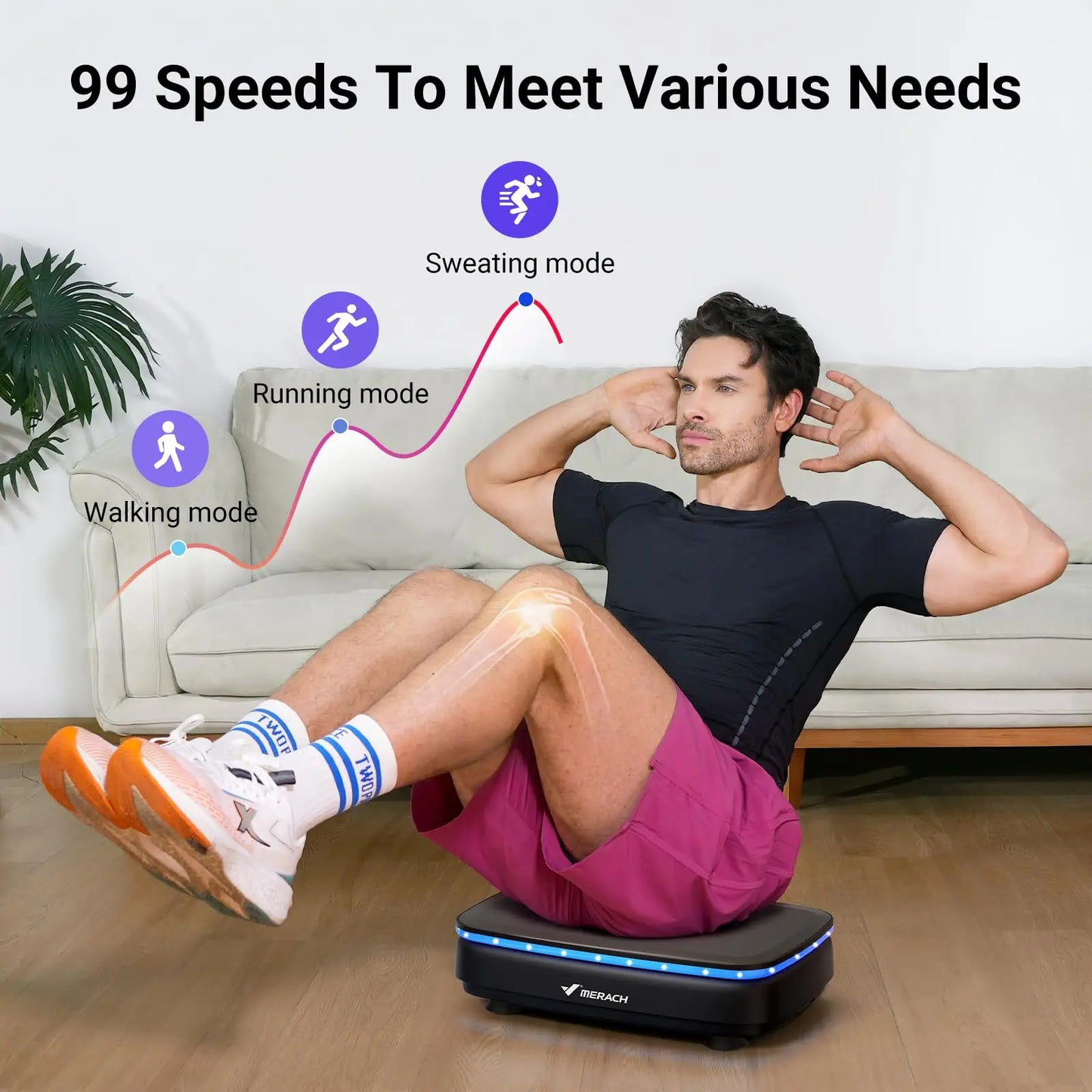 Merach Vibration Plate Exercise Machine For Whole-Body Toning Lymphatic Drainage