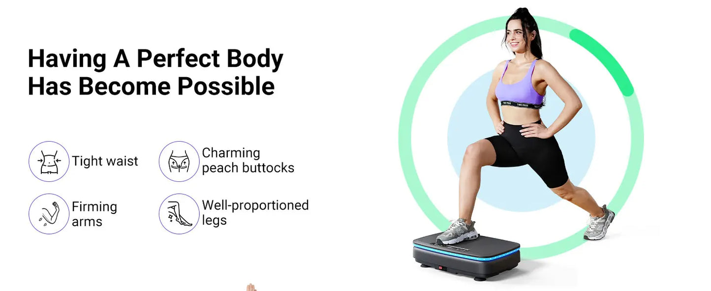 Merach Vibration Plate Exercise Machine For Whole-Body Toning Lymphatic Drainage
