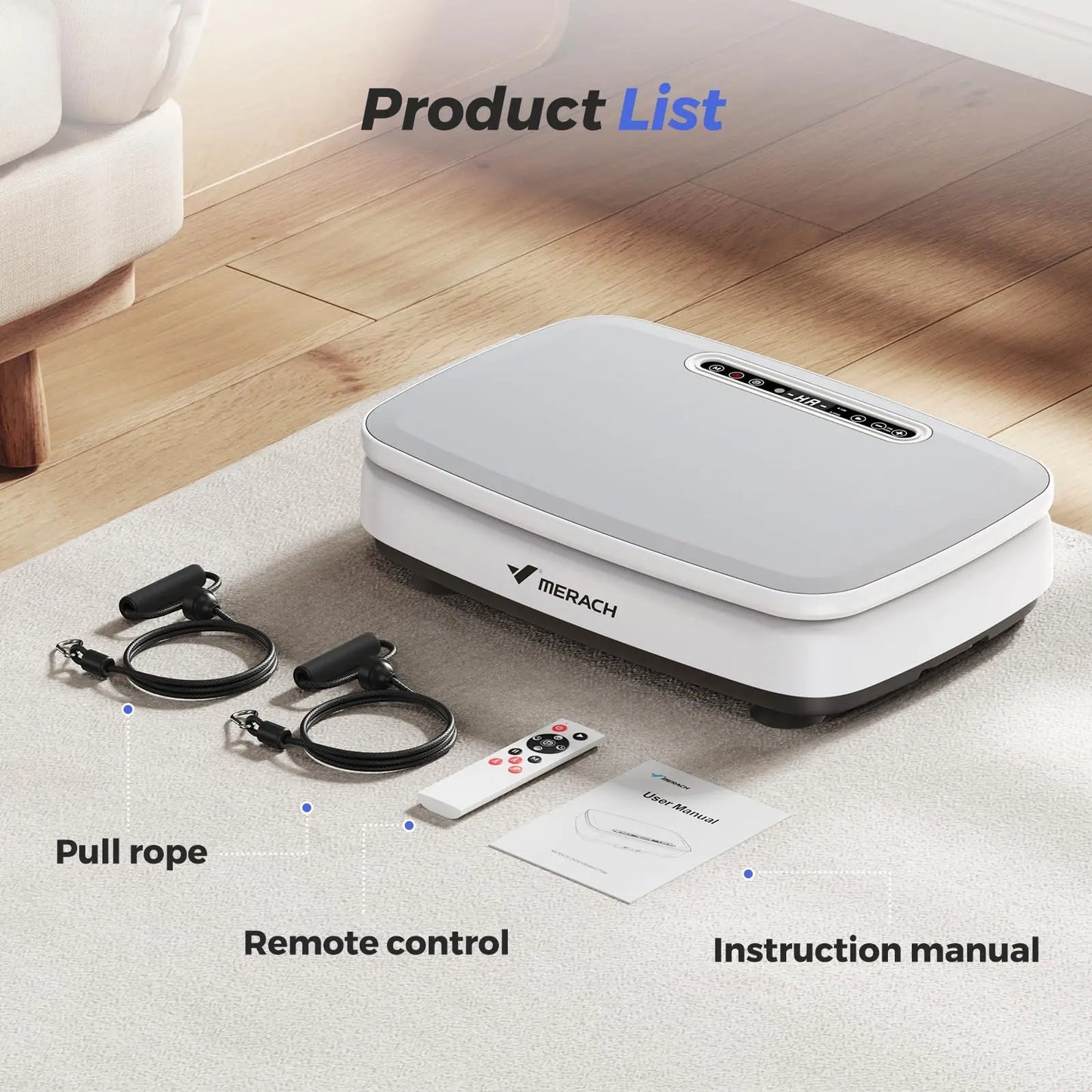 Merach Vibration Plate Exercise Machine For Whole-Body Toning Lymphatic Drainage