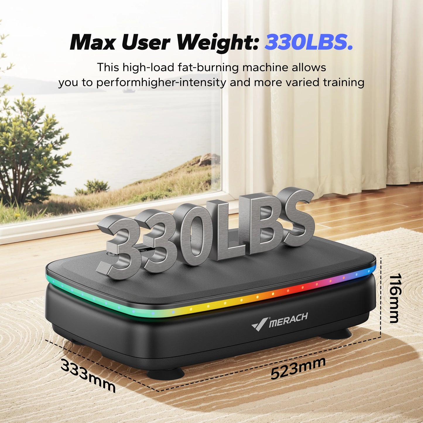 Merach Vibration Plate Exercise Machine For Whole-Body Toning Lymphatic Drainage