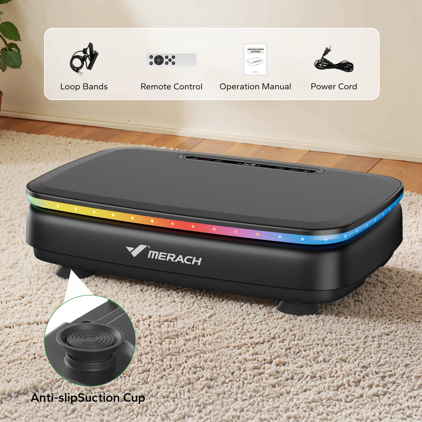 Merach Vibration Plate Exercise Machine For Whole-Body Toning Lymphatic Drainage