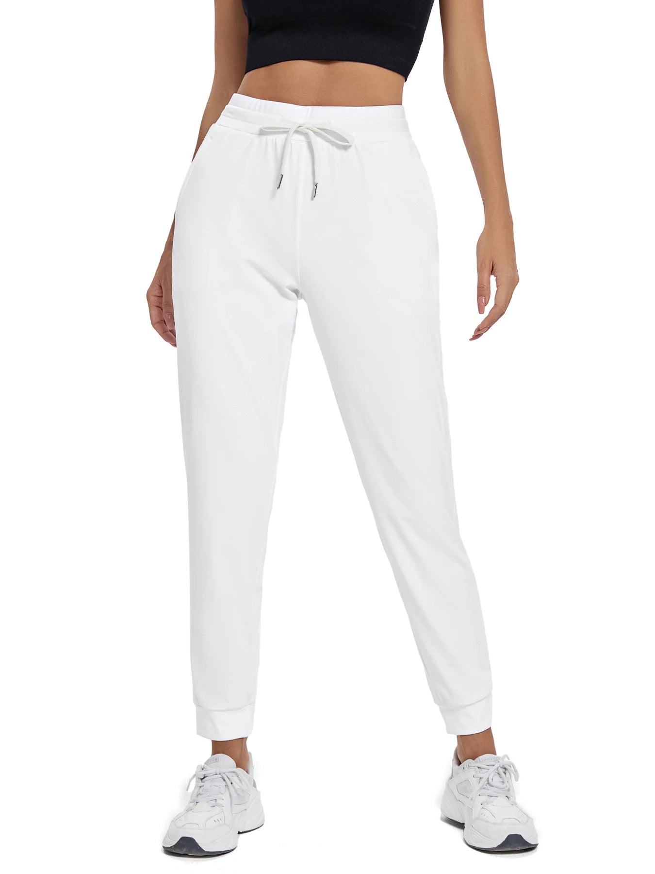 CN Fujian Women's High Waisted Joggers With Slash Pockets