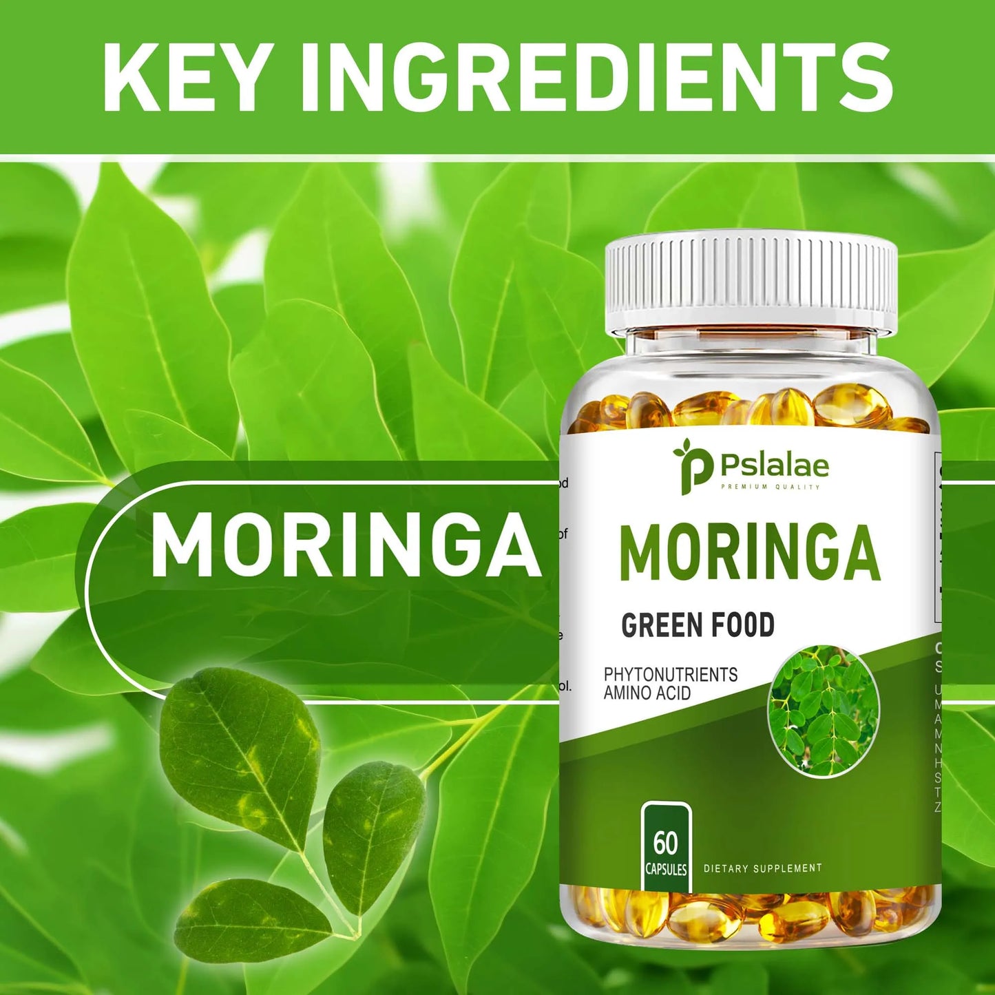 Pslalae Moringa Capsules For Digestion Immune And Brain Health