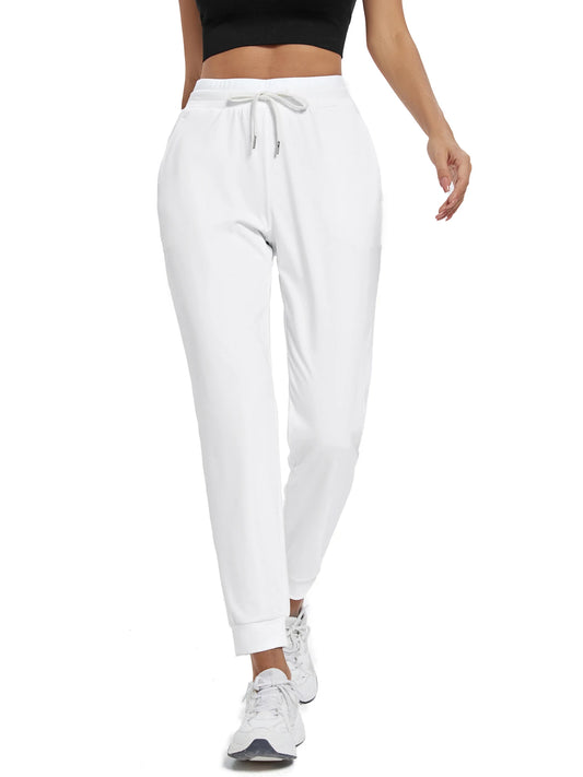 CN Fujian Women's High Waisted Joggers With Slash Pockets