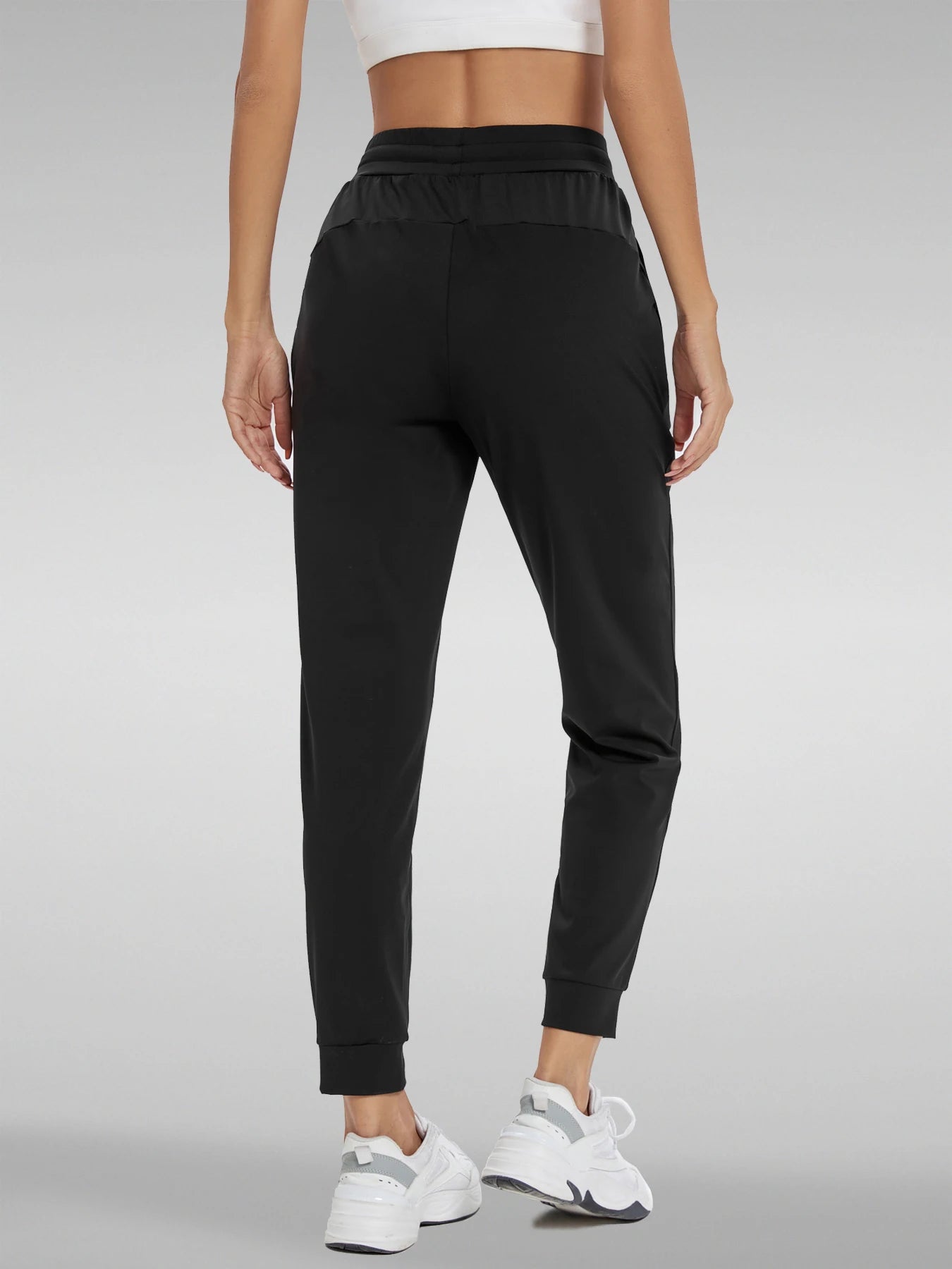 CN Fujian Women's High Waisted Joggers With Slash Pockets