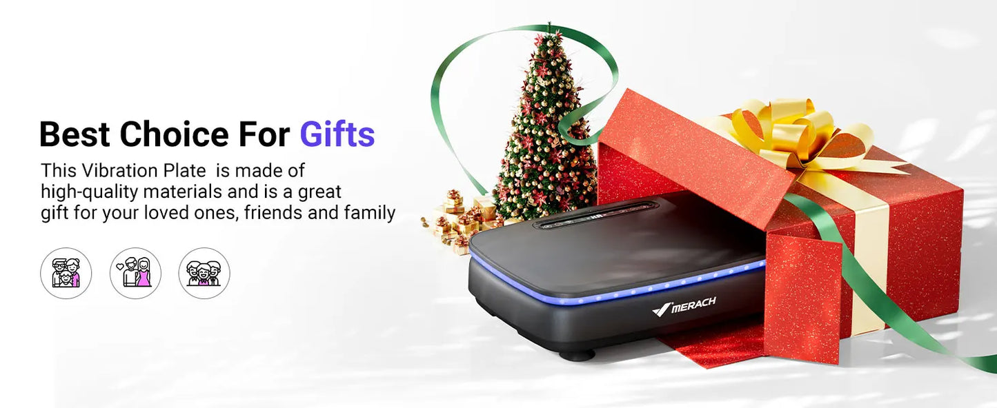 Merach Vibration Plate Exercise Machine For Whole-Body Toning Lymphatic Drainage
