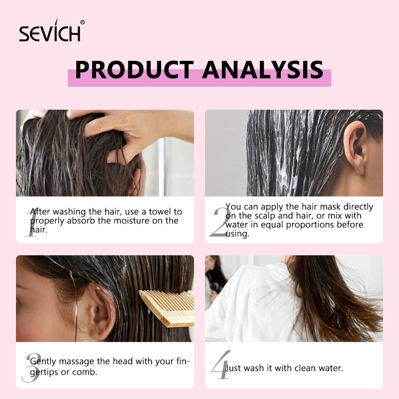 Sevich Keratin Hair Mask Hydrating Shine Repair for Damaged Hair