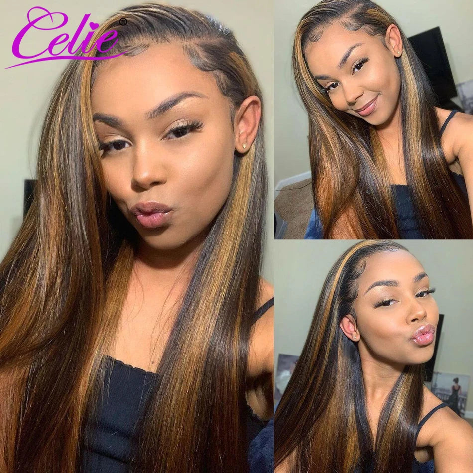 Celie Remy Human Hair Straight HD Lace Front Wig Premium