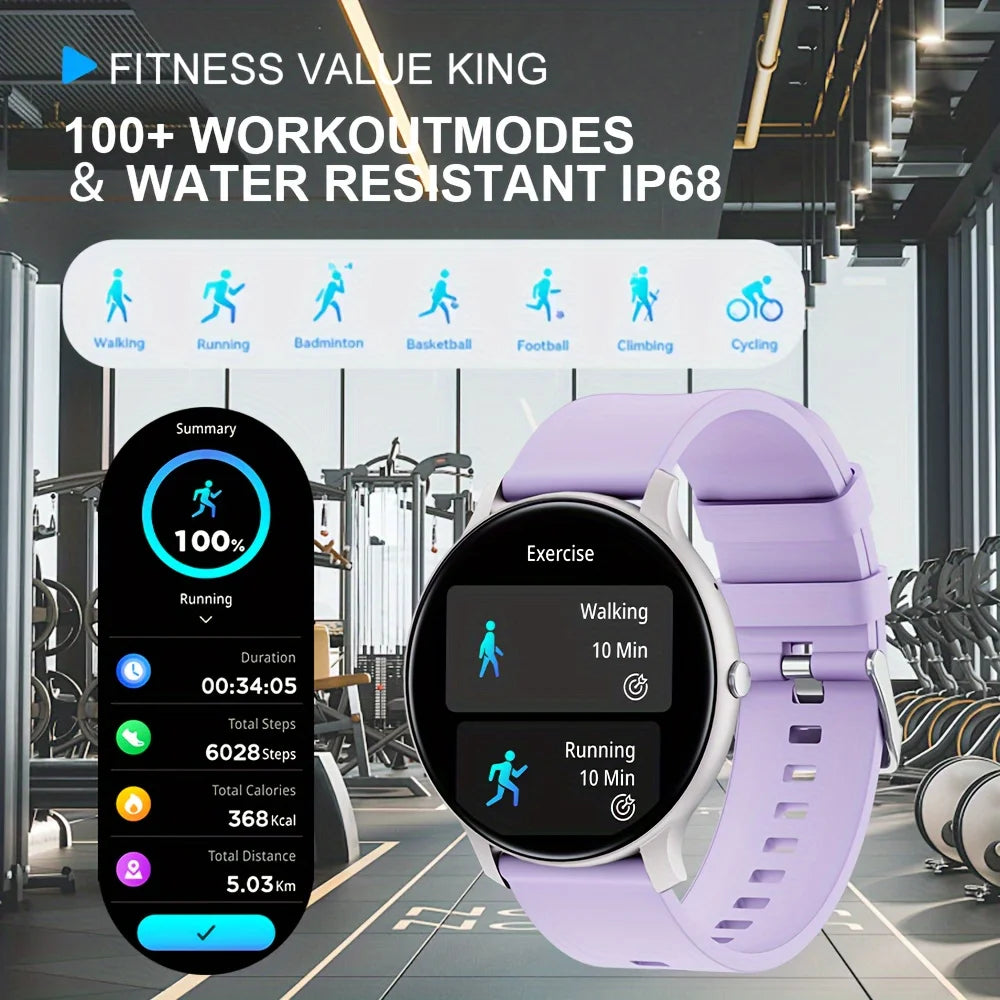 KESHUYOU Smart Watch For Women Bluetooth Health Heart Rate