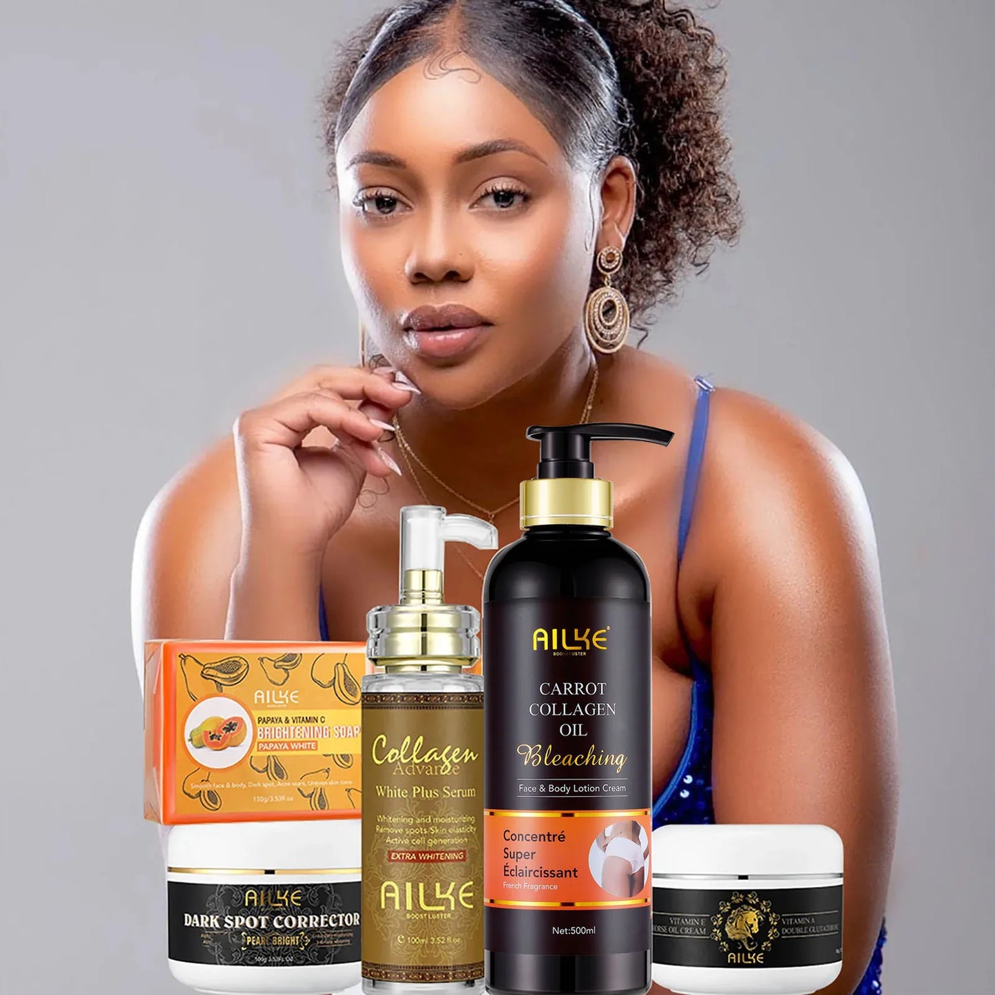 AILKE Collagen Skin Care Set for Whitening and Freckle Removal