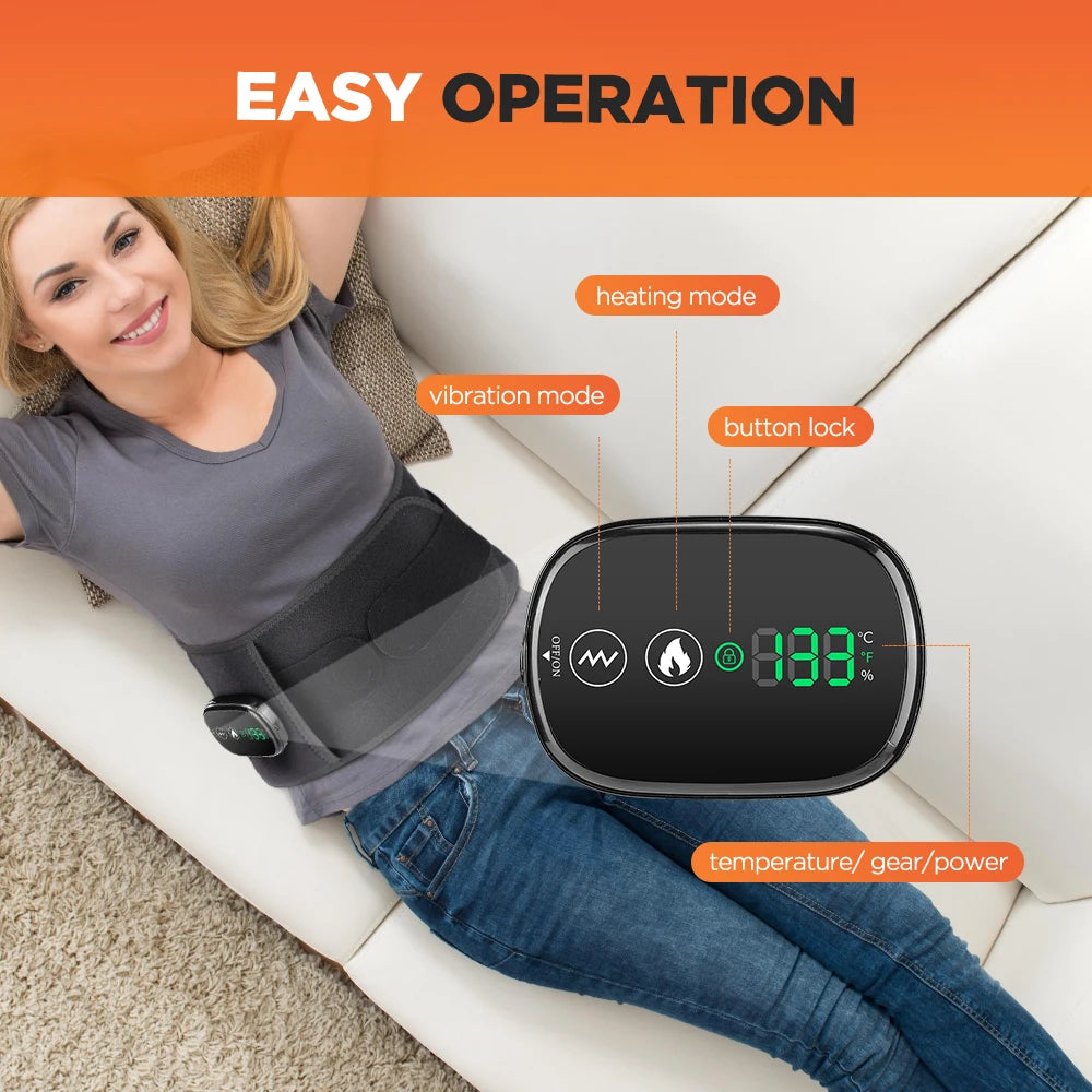 Hailicare Heating Vibration Massager Belt for Waist and Back