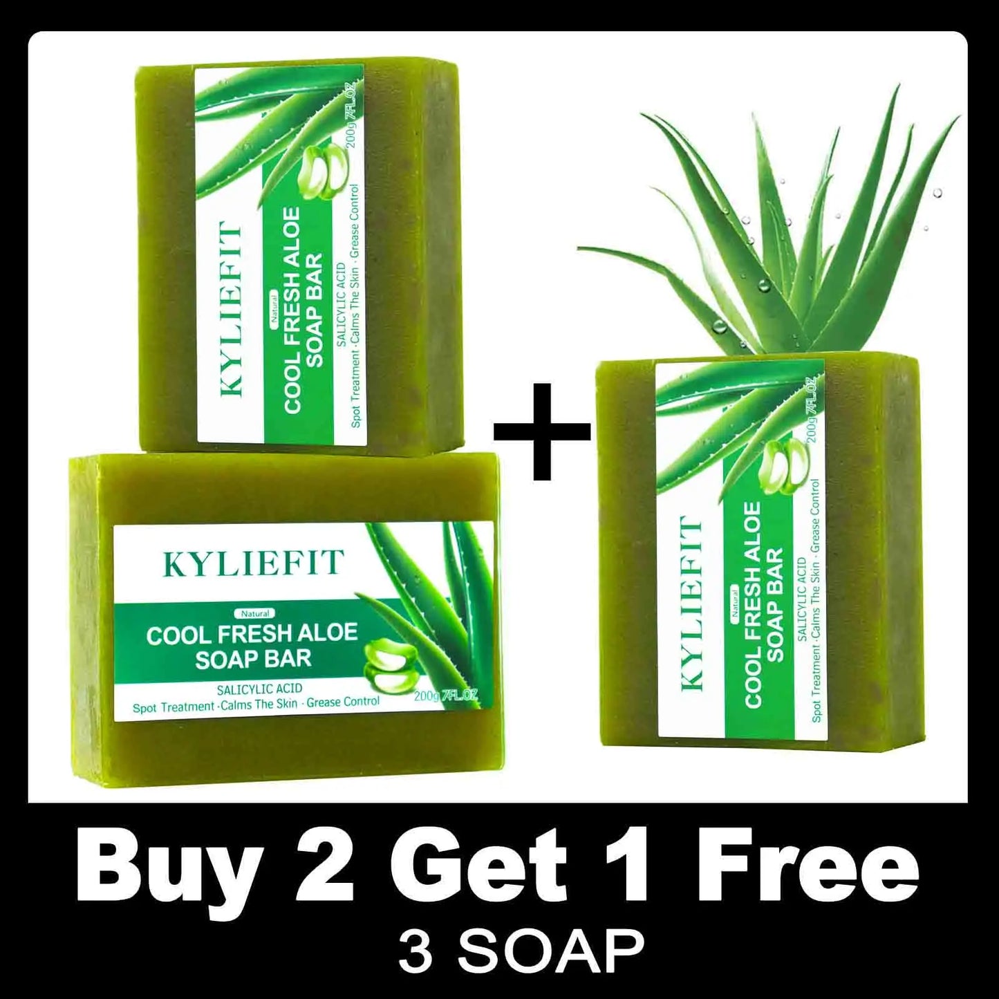 AILKE Aloe Vera Whitening Soap for Acne and Radiant Skin