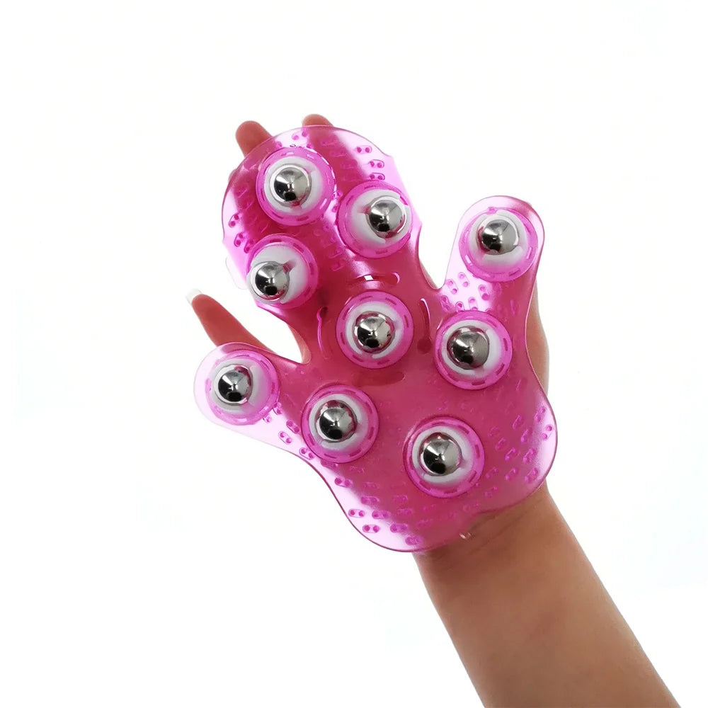 Dawndesslo Roller Ball Body Massage Glove For Muscle Pain Relief
