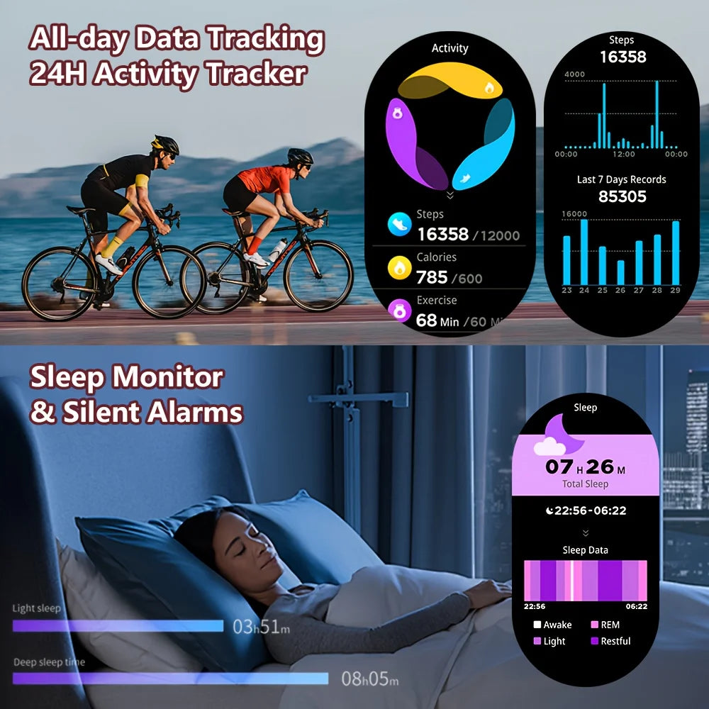 KESHUYOU Smart Watch For Women Bluetooth Health Heart Rate