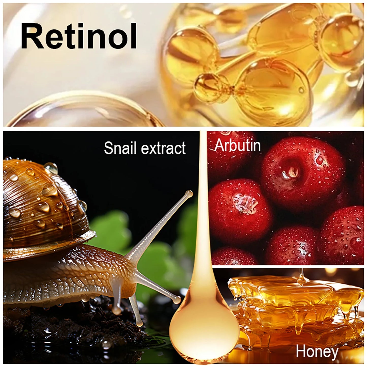 AILKE Day and Night Retinol Whitening Cream Snail Extract for Skin Types