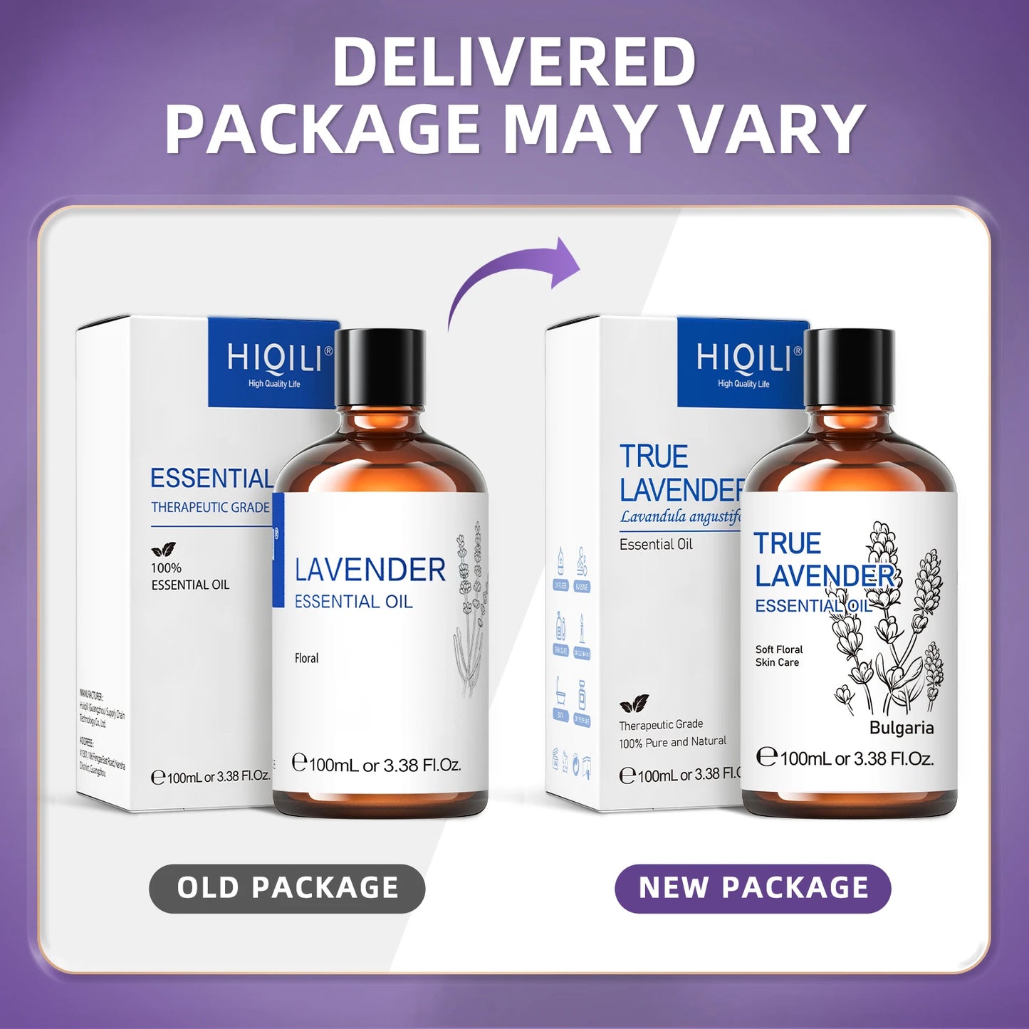 HIQILI True Lavender Essential Oil For Diffuser And Aromatherapy