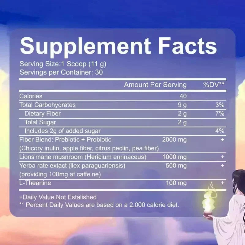 SOOMIIG Yerba Mate Powder Supports Energy Gut Health