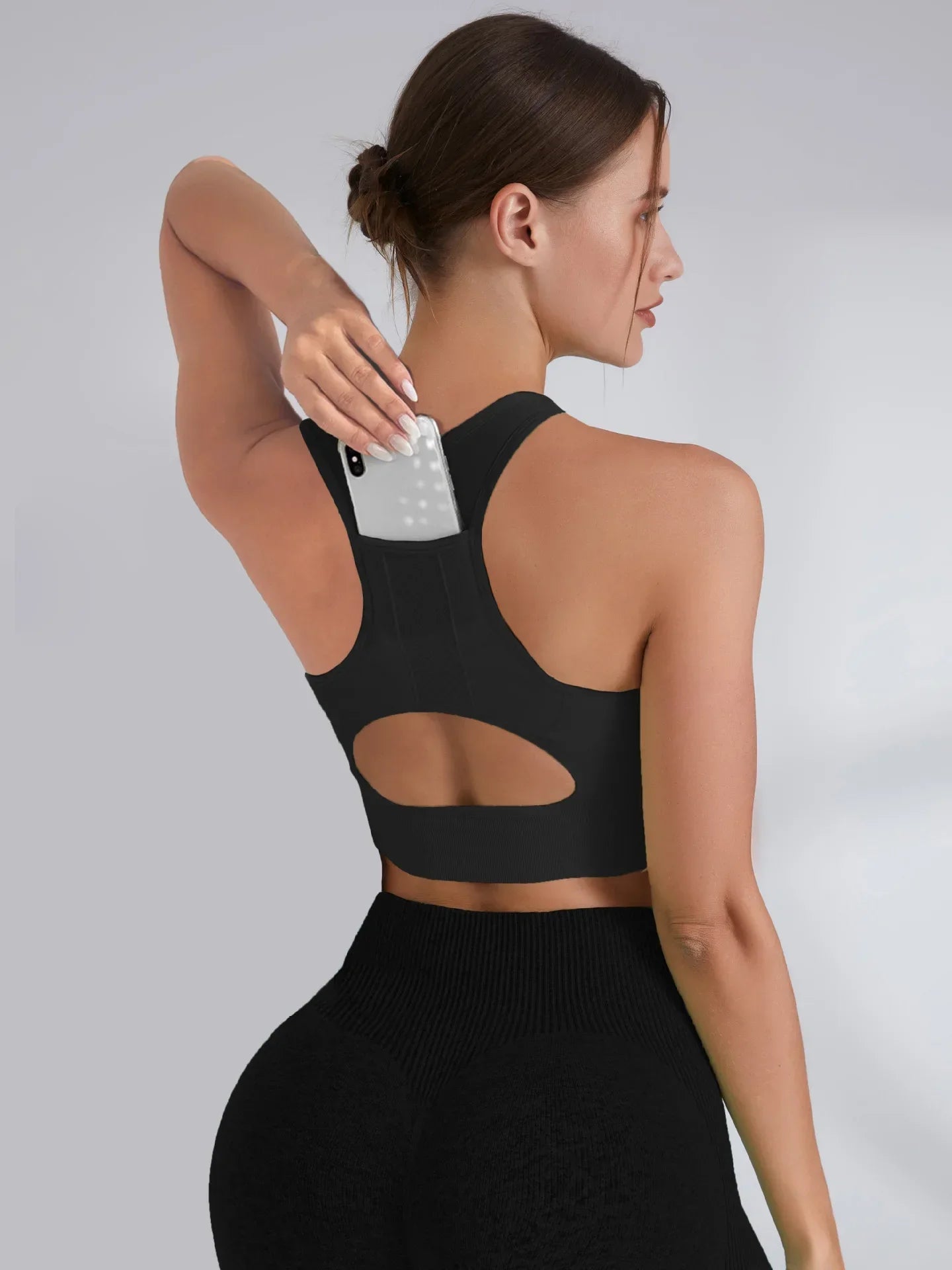 Hebei Quick Dry Yoga Top With Pocket For Women Sportswear