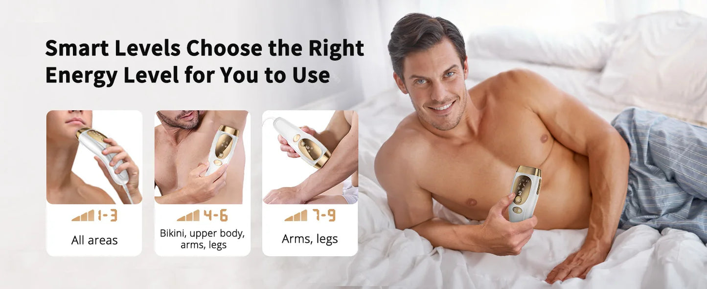 JOOYEE IPL Hair Removal Device With Auto Flash 9 Gear