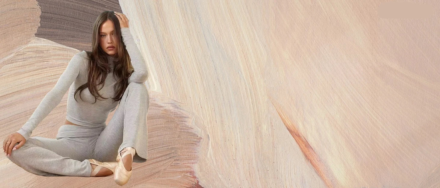 Zhejiang Women's Two-Piece Yoga Set Short Sleeve Top Flared Pants