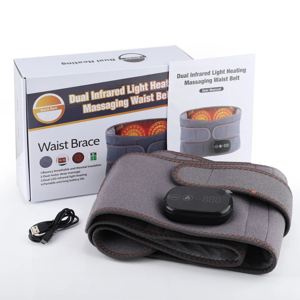 Hailicare Heating Vibration Massager Belt for Waist and Back