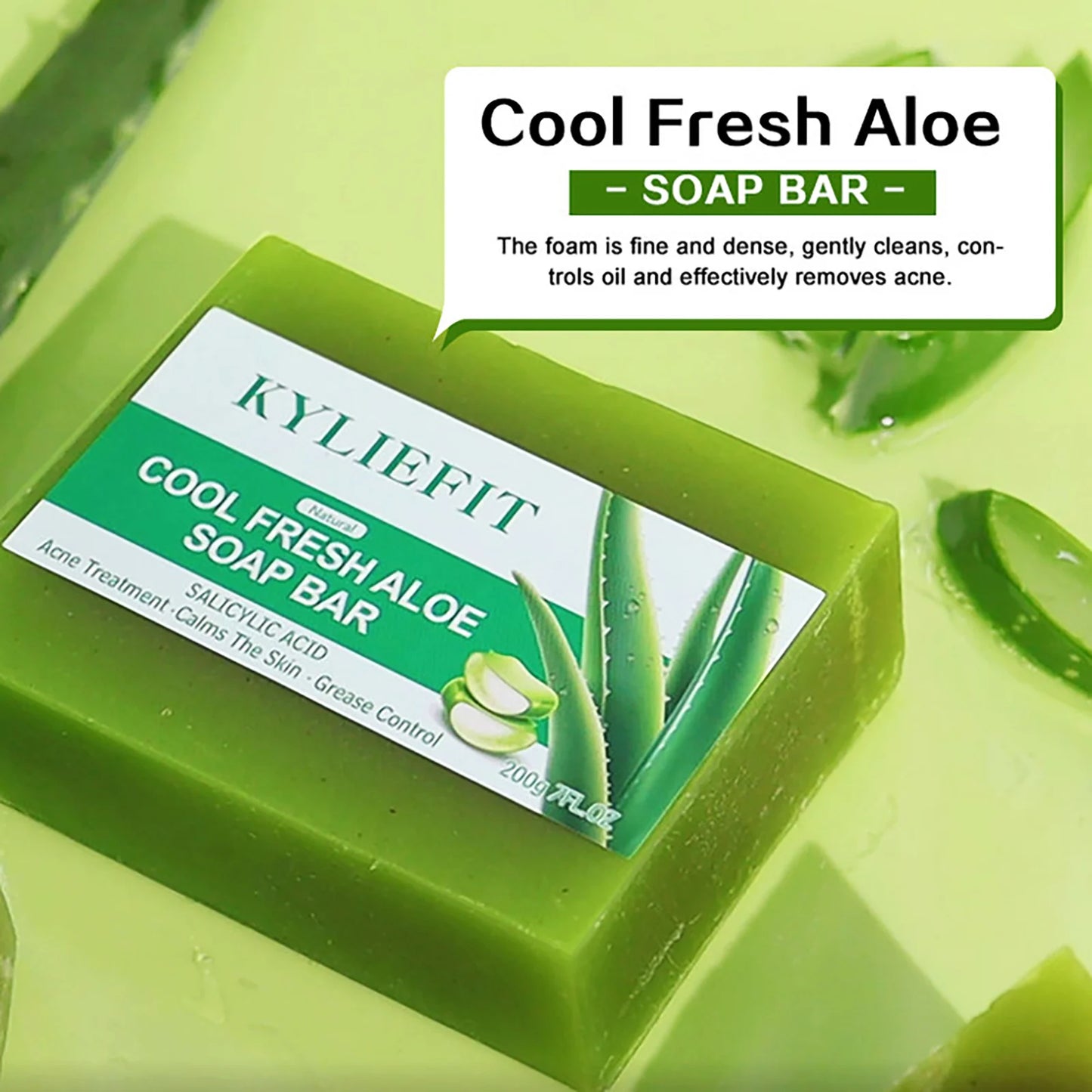 AILKE Aloe Vera Whitening Soap for Acne and Radiant Skin