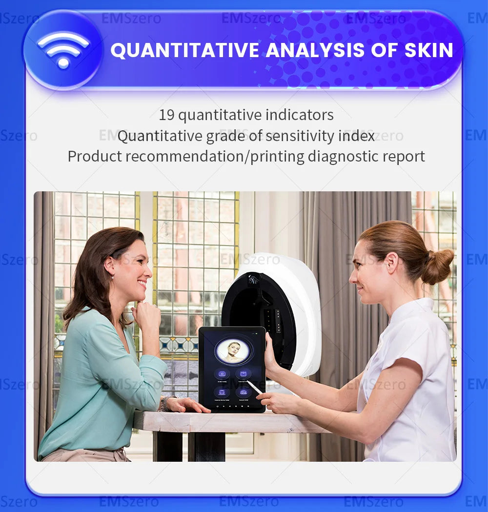AISIA Q1 3D Facial Skin Analyzer Machine 8 Light Spectrum