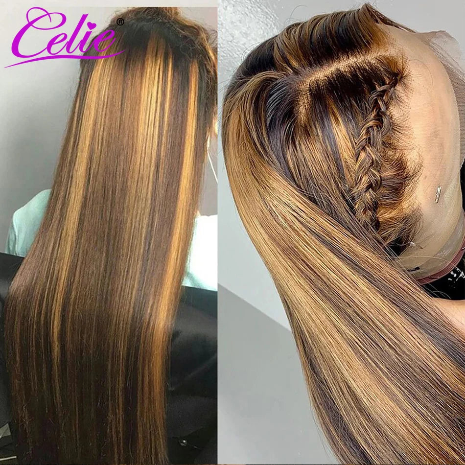 Celie Remy Human Hair Straight HD Lace Front Wig Premium