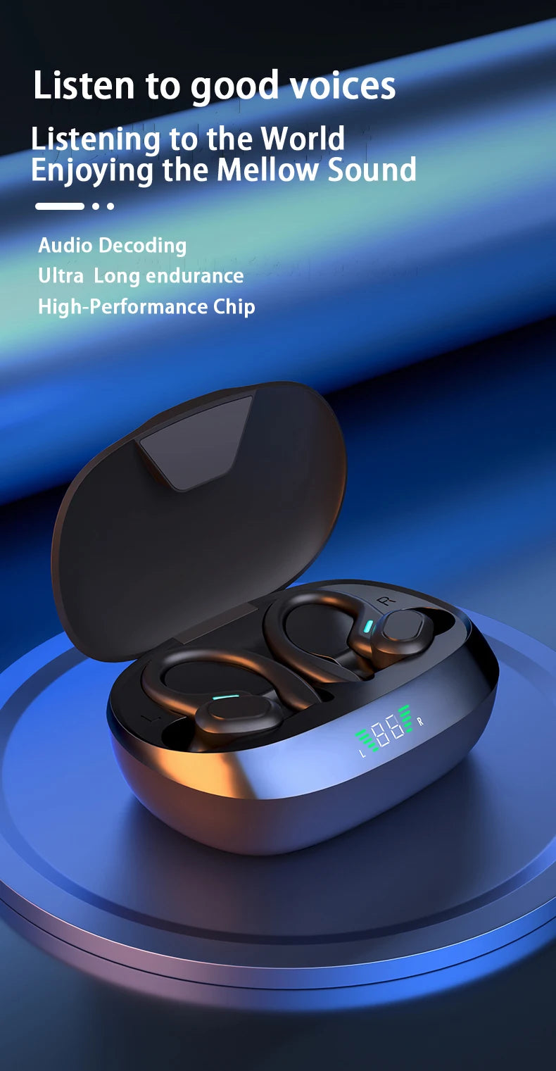 SHUKE Bluetooth Earbuds Wireless Earphones Sport Ear Hook Headset 9D HiFi