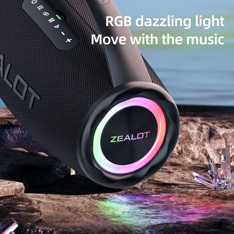 ZEALOT S97 80W Bluetooth Speaker With RGB Lights Subwoofer