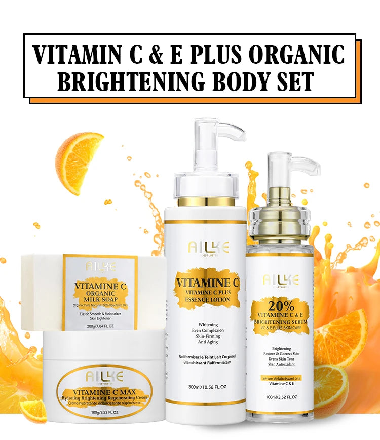 AILKE Vitamin C Skin Care Set Brightening Soap And Serum