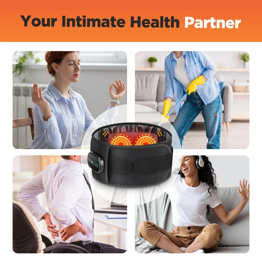 Hailicare Heating Vibration Massager Belt for Waist and Back