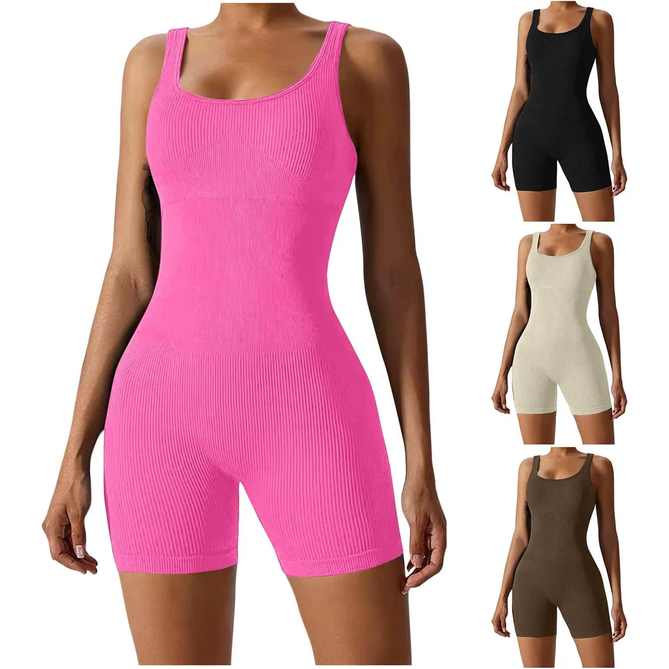 LOOHGHICN Women's Short Tracksuit Yoga Set One Piece Bodysuit