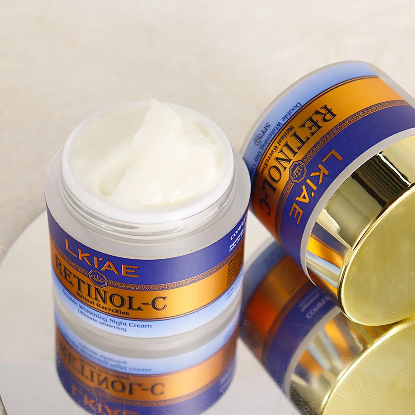 AILKE Day and Night Retinol Whitening Cream Snail Extract for Skin Types