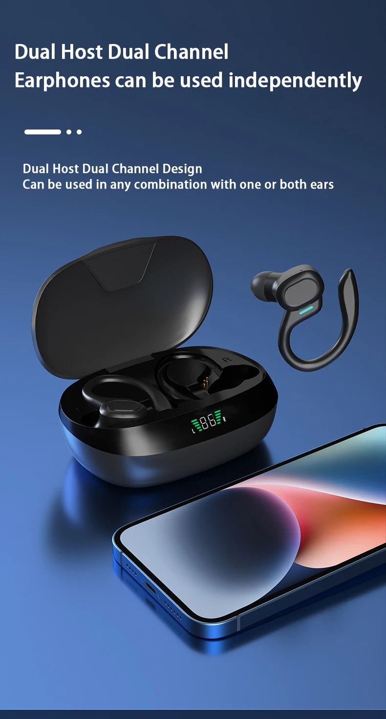 SHUKE Bluetooth Earbuds Wireless Earphones Sport Ear Hook Headset 9D HiFi