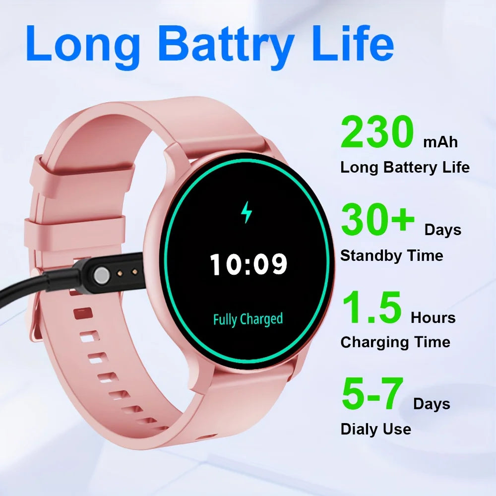KESHUYOU Smart Watch For Women Bluetooth Health Heart Rate