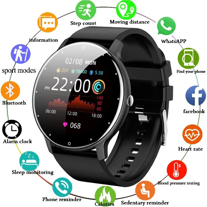 LIGE Smart Watch Men Fitness Tracker IP67 Waterproof Bluetooth