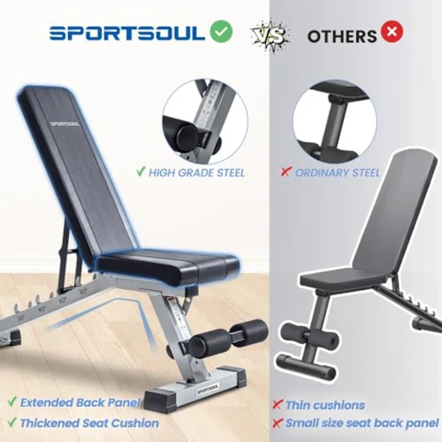 Hign-concerned Adjustable Weight Bench For Home Gym And Strength Training