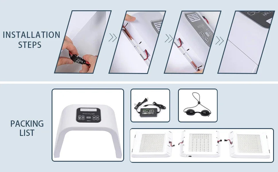 NoHign 7in1 LED Face Mask Light Therapy For Skin Care