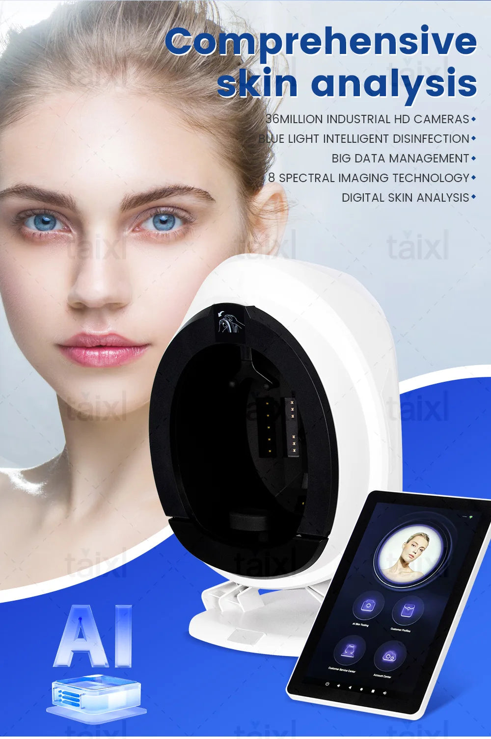 TAIXL AISIA Q1 3D AI Facial Analyzer With Cloud Sync
