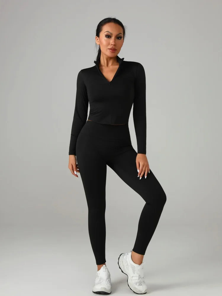 Zhejiang Womens Fitted Yoga Set Polyester Knit Activewear