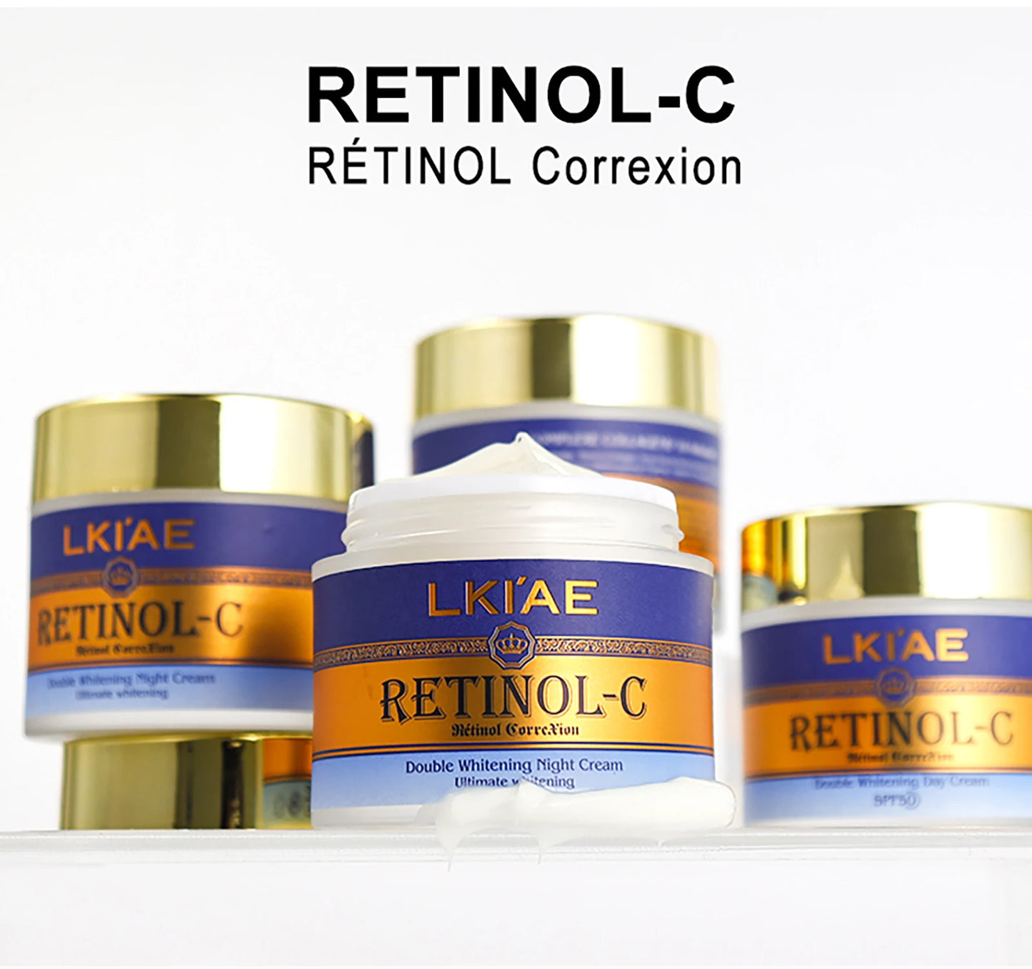 AILKE Day and Night Retinol Whitening Cream Snail Extract for Skin Types