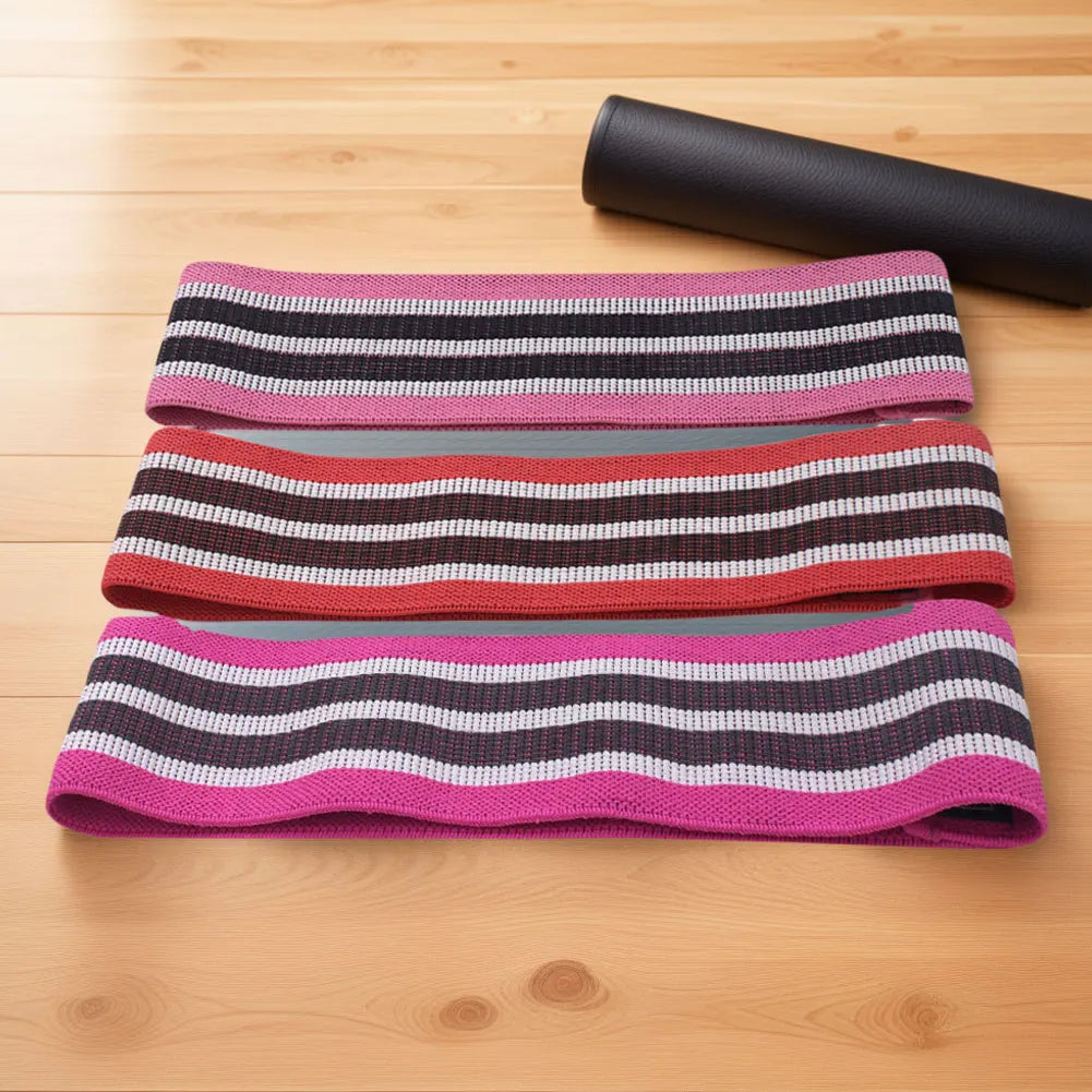 Three Pack Resistance Bands Set Non Slip Booty Bands Workout